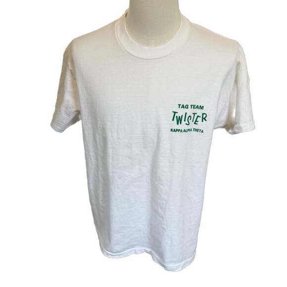 Vintage 90s Wake Forest University Kappa Alpha Theta Tag Team Twister Charity T- - Picture 2 of 5